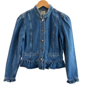 NWOT, The Gap Ingo Denim Ruffle (Jean) Jacket, XS